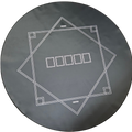 HEITOK Mat-800 Round Texas Hold'em Poker Table Mat