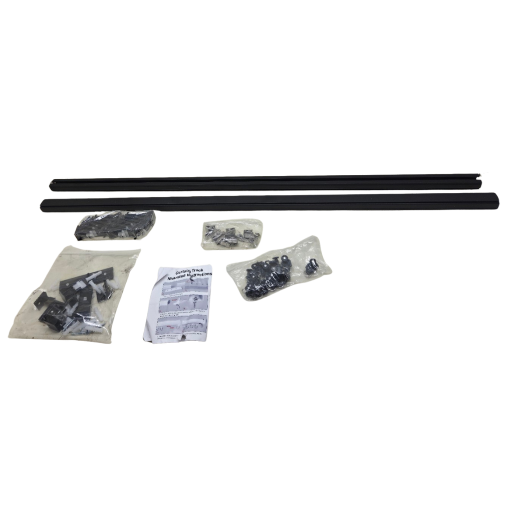 Modular 4-Section Track Kit Ceiling/Wall-Mounted Curtain Track System