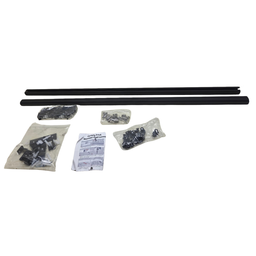 Modular 4-Section Track Kit Ceiling/Wall-Mounted Curtain Track System
