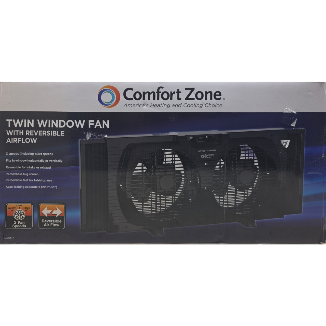 Comfort Zone CZ12817 9-Inch Twin Window Fan