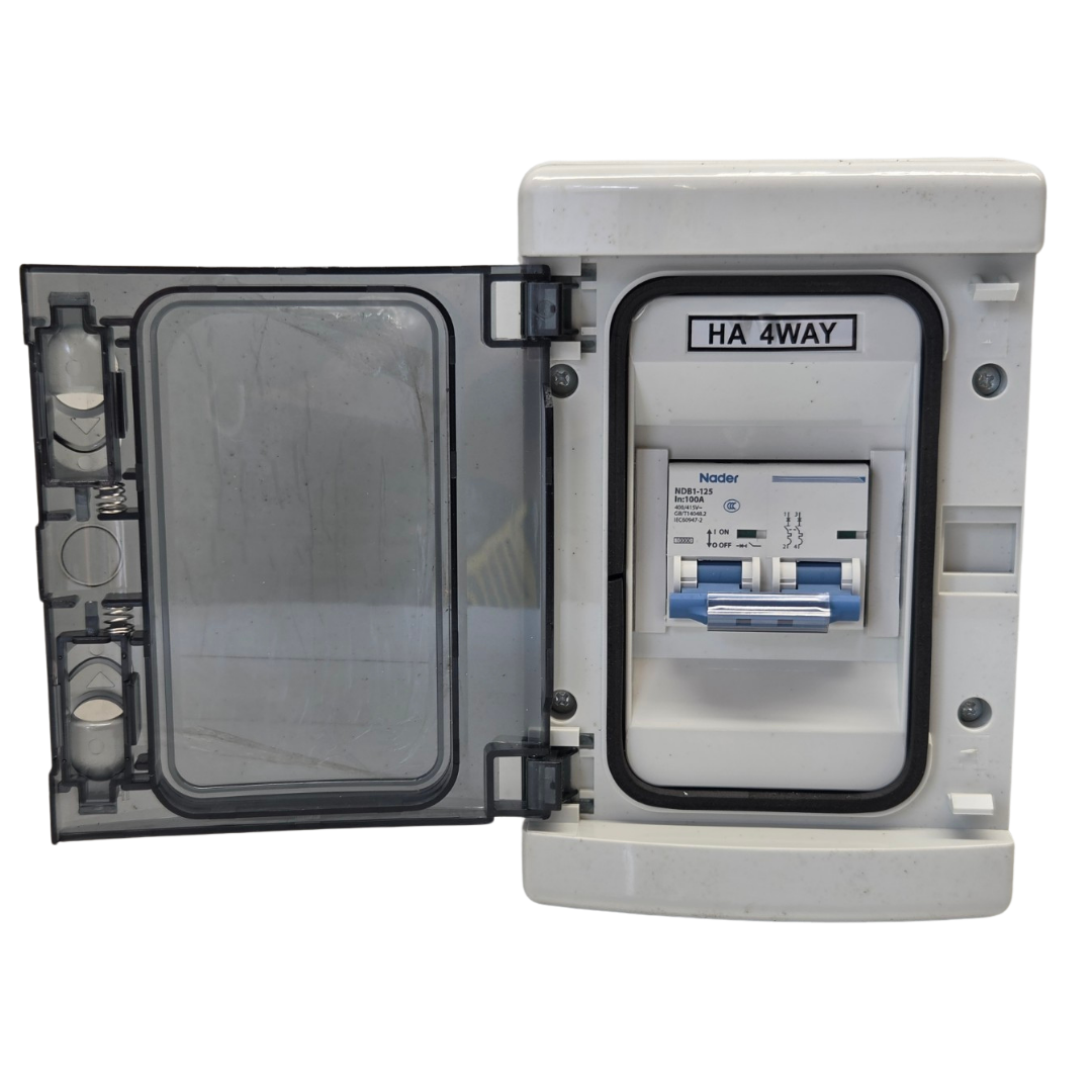 Nader NDB1-125 (100A) Weatherproof Isolator Assembly Weatherproof Electrical Isolator / Disconnect Switch Enclosure