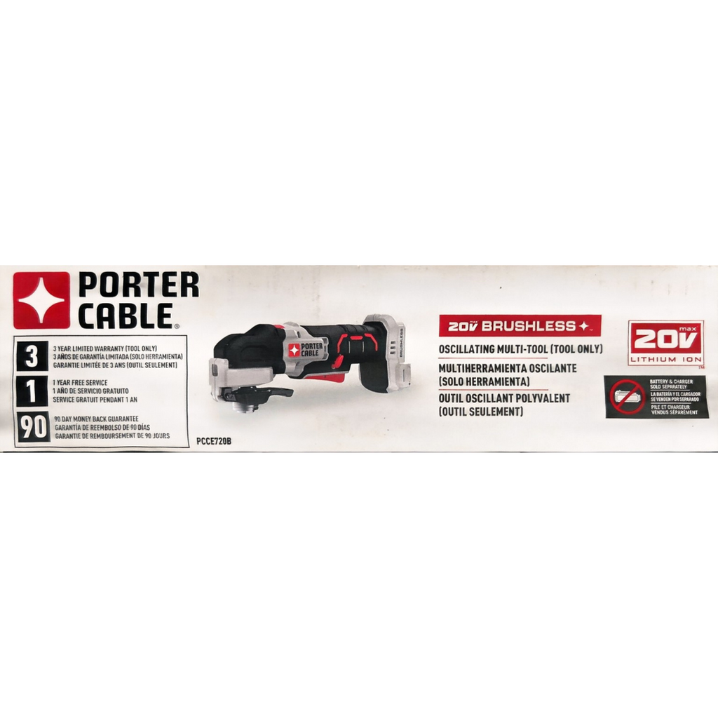 PORTER-CABLE PCCE720B 20V MAX Brushless Oscillating Multi-Tool (Tool Only)