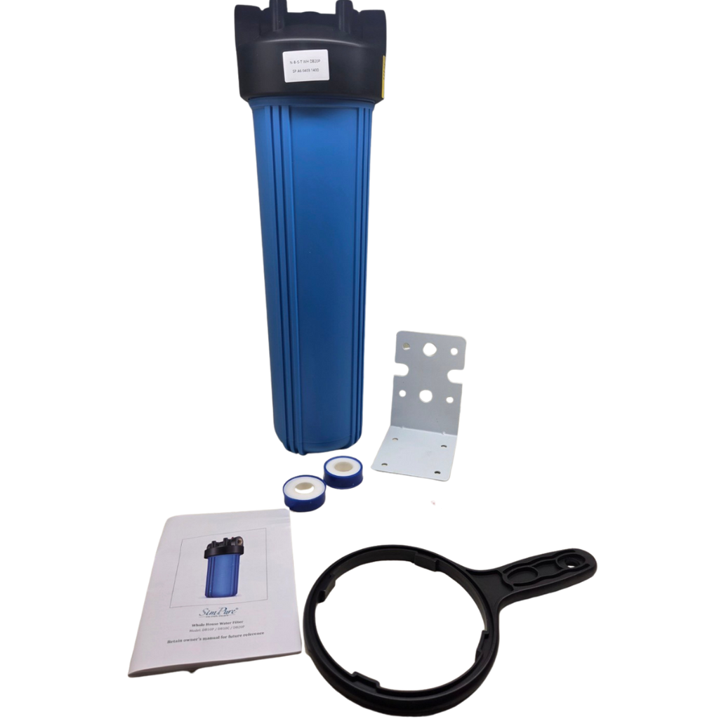 SimPure DB20P / 2045-Blue 20-Inch Big Blue Whole-House Water Filter Housing