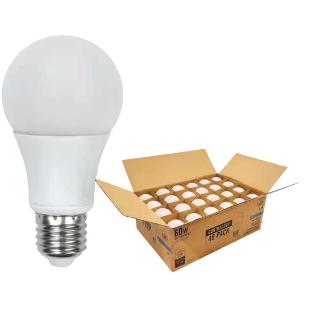 EcoSmart A19 Daylight LED Bulb Contractor Pack 48-Pack LED Light Bulbs