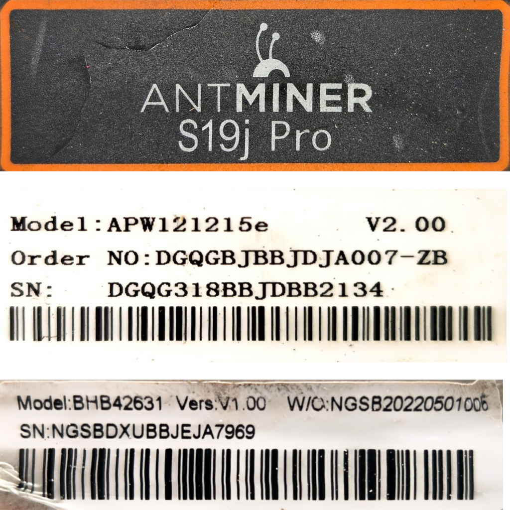 Bitmain Antminer S19j Pro (J1-11) ASIC Bitcoin Cryptocurrency Miner