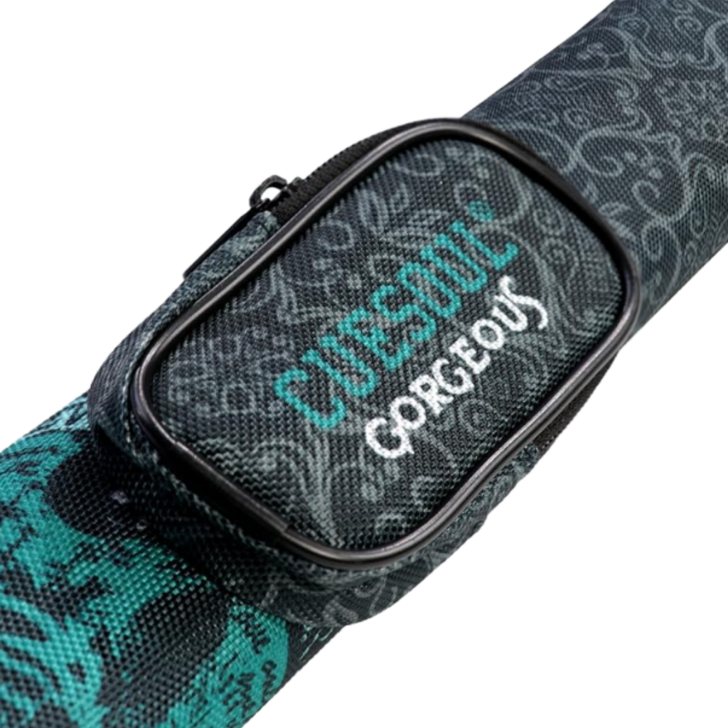 CUESOUL GORGEOUS Series 1 Butt / 1 Shaft Hard Cue Case (Green Design) Billiard Cue Case