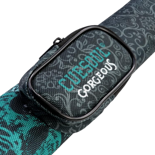 CUESOUL GORGEOUS Series 1 Butt / 1 Shaft Hard Cue Case (Green Design) Billiard Cue Case