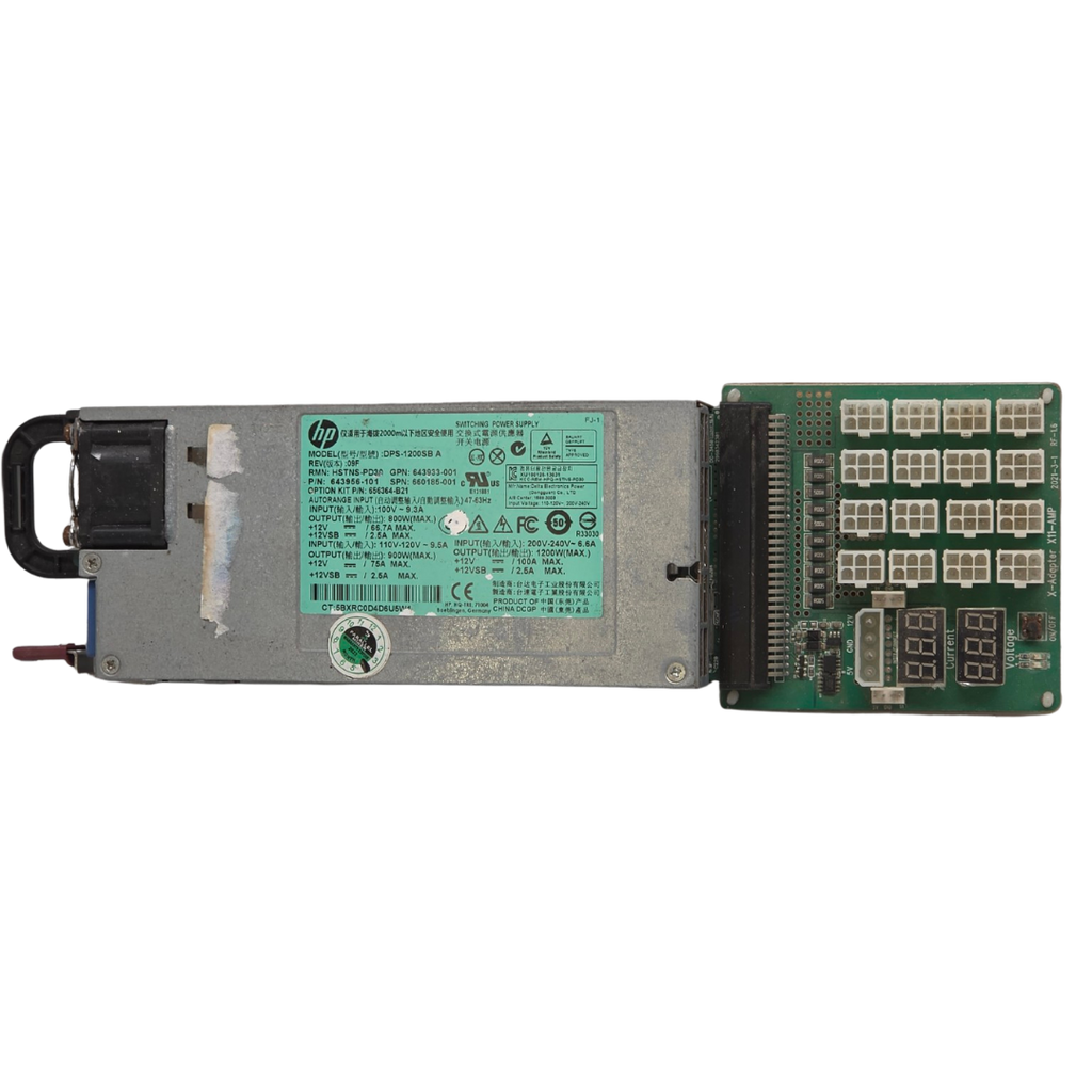 HP DPS-1200SB A 1200W Server Switching Power Supply with Breakout Board Adapter