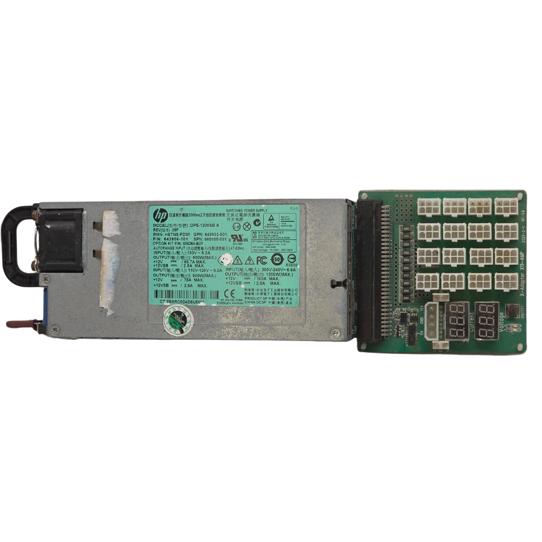 HP DPS-1200SB A 1200W Server Switching Power Supply with Breakout Board Adapter