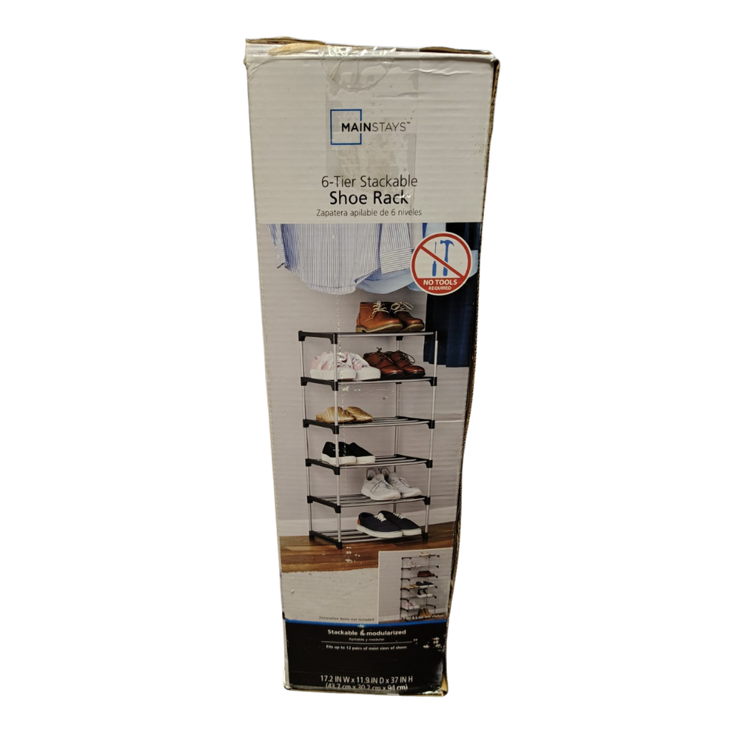 Mainstays 6-Tier Stackable Shoe Rack Shoe Rack / Shoe Storage Organizer