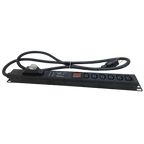Gelongtu C13-08-D Meter SPD Function with L6-30p Plug 30A 240V 6 Way PDU for Internet Data Center (FJ-NZEU-4Y7D)