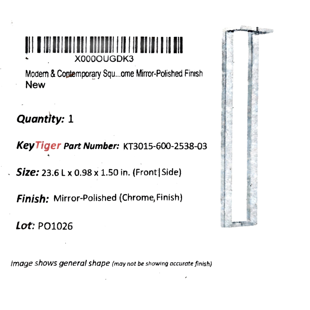 KeyTiger KT3015-600-2538-03 Double-Sided Offset Door Pull Handle Set