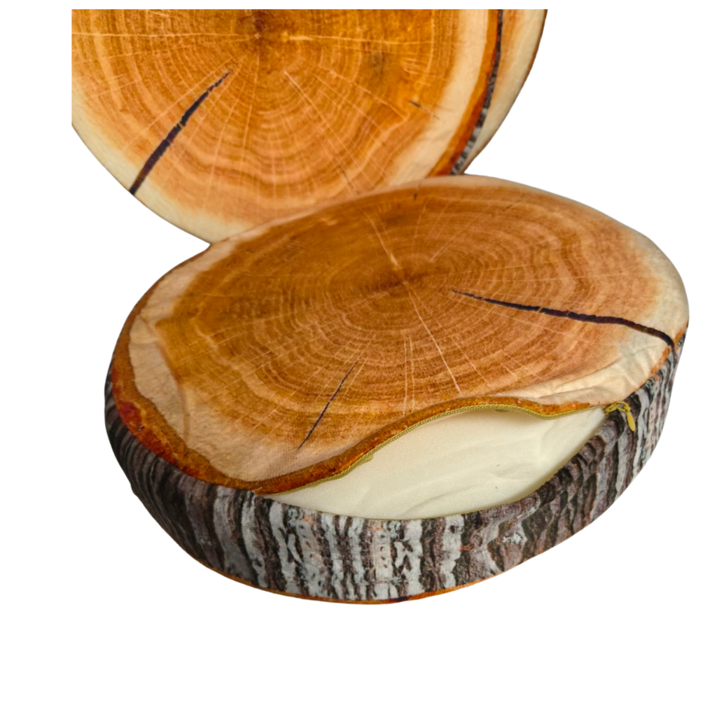 Tree Log Slice Throw Pillow Decorative Throw Pillow