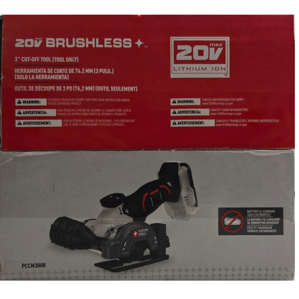PORTER-CABLE PCCM300B 20V MAX Brushless 3-inch Cordless Cut-Off Tool (Tool Only)