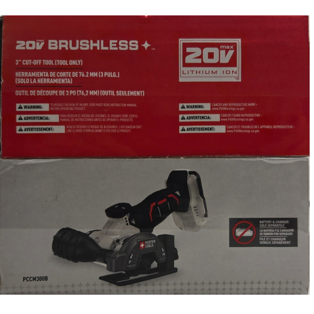 PORTER-CABLE PCCM300B 20V MAX Brushless 3-inch Cordless Cut-Off Tool (Tool Only)