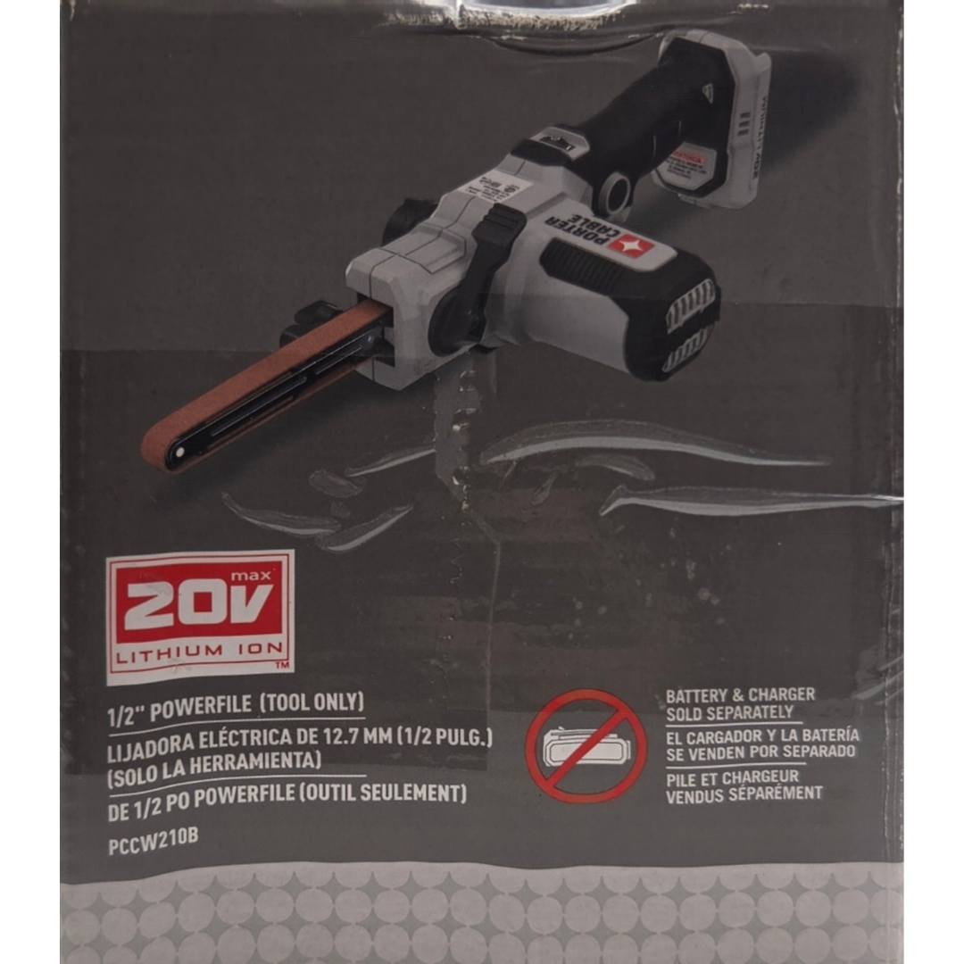 PORTER-CABLE PCCW210B 20V MAX Cordless 1/2-inch Powerfile Belt Sander (Tool Only)