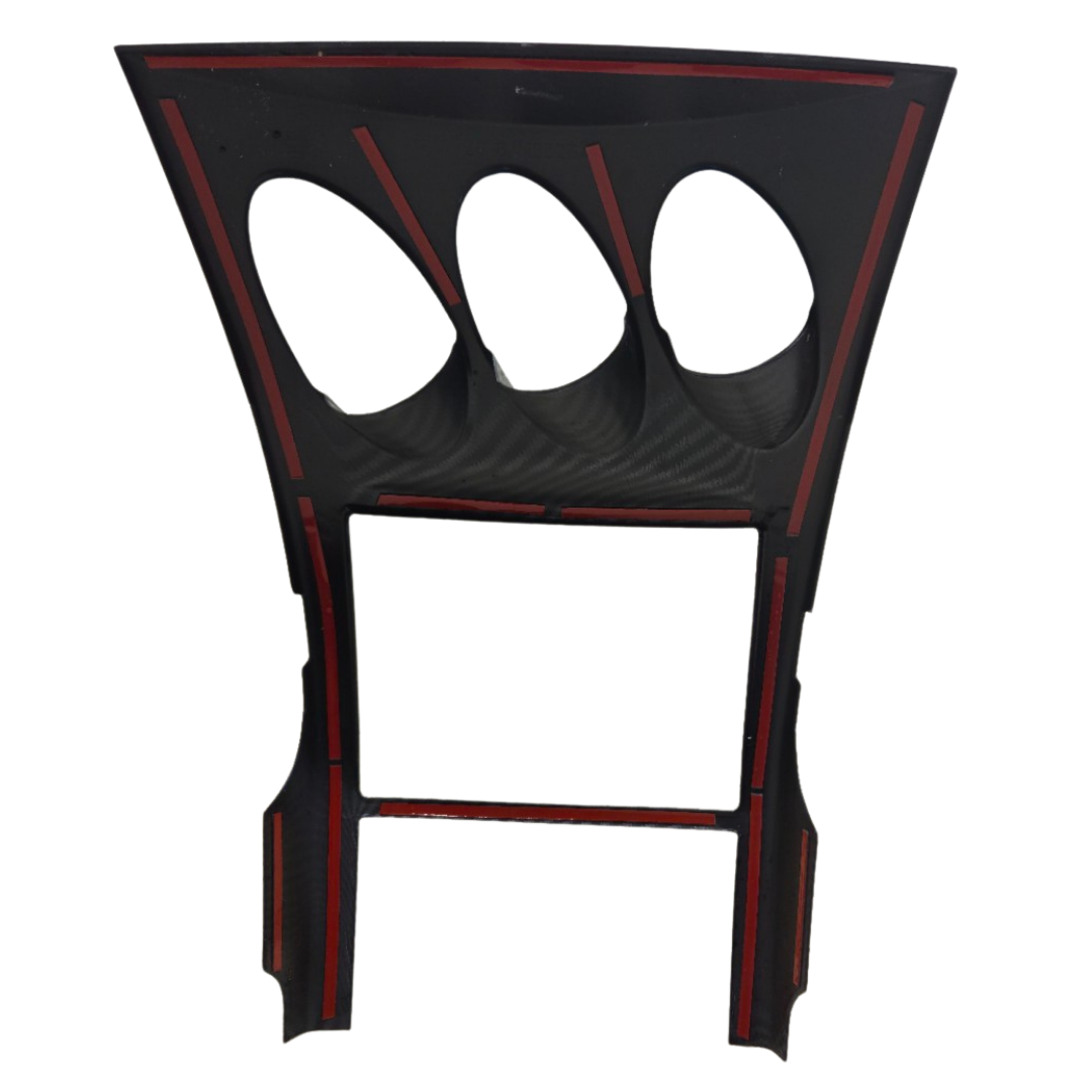 6JN35-2B4 equivalent Carbon-Fiber-Style Center Console Dashboard Trim Overlay