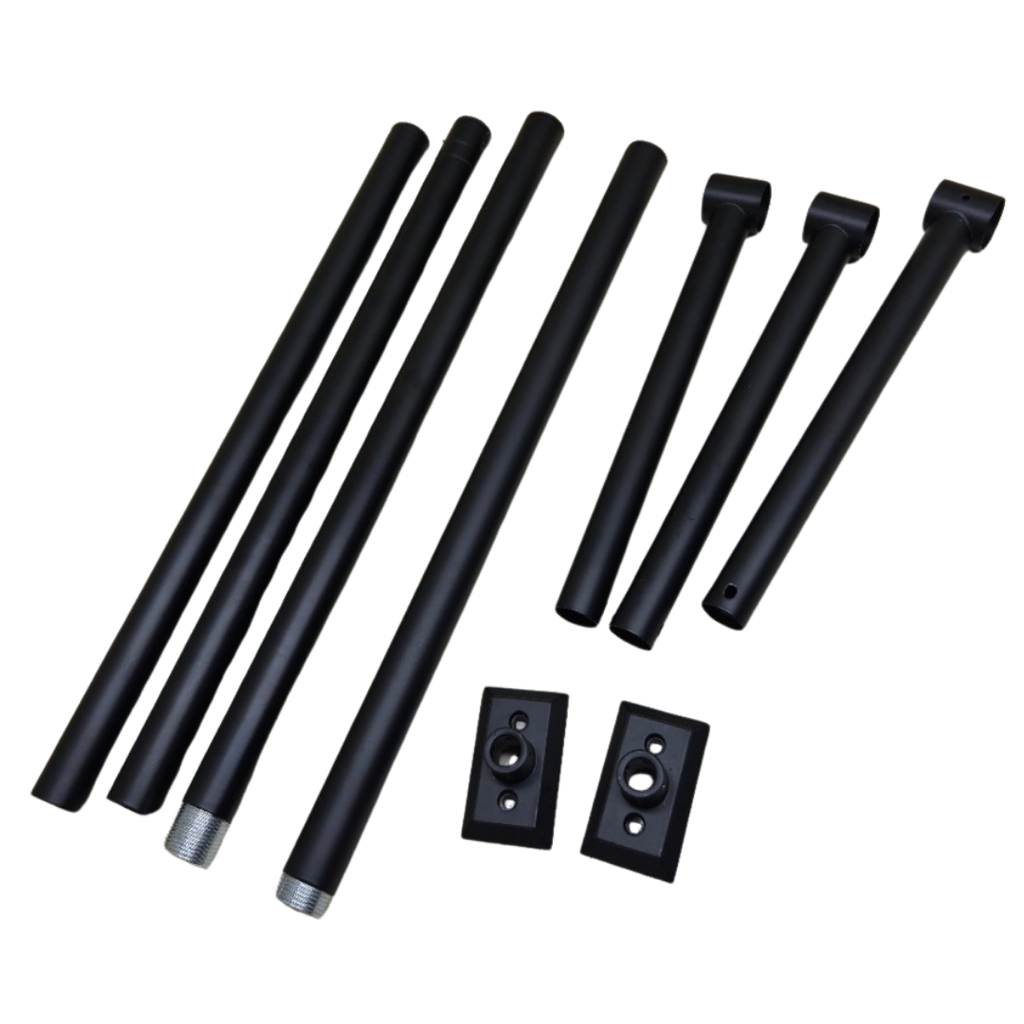 Mogaath MG-HP-S1-BK-T2-2Pack 2-Pack Wall-Mounted Hanging Planter Rods
