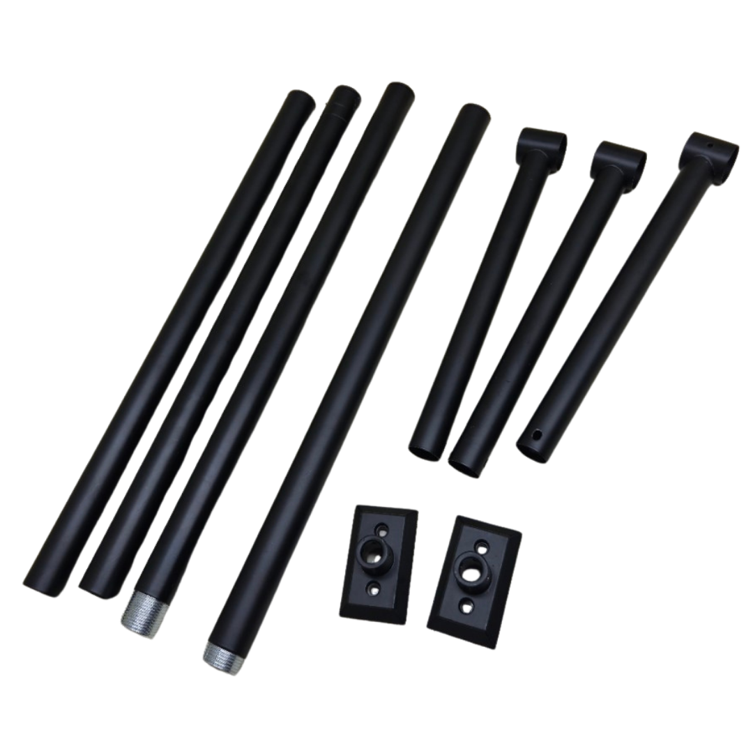 Mogaath MG-HP-S1-BK-T2-2Pack 2-Pack Wall-Mounted Hanging Planter Rods