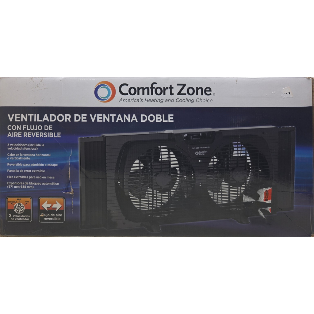 Comfort Zone CZ12817 9-Inch Twin Window Fan
