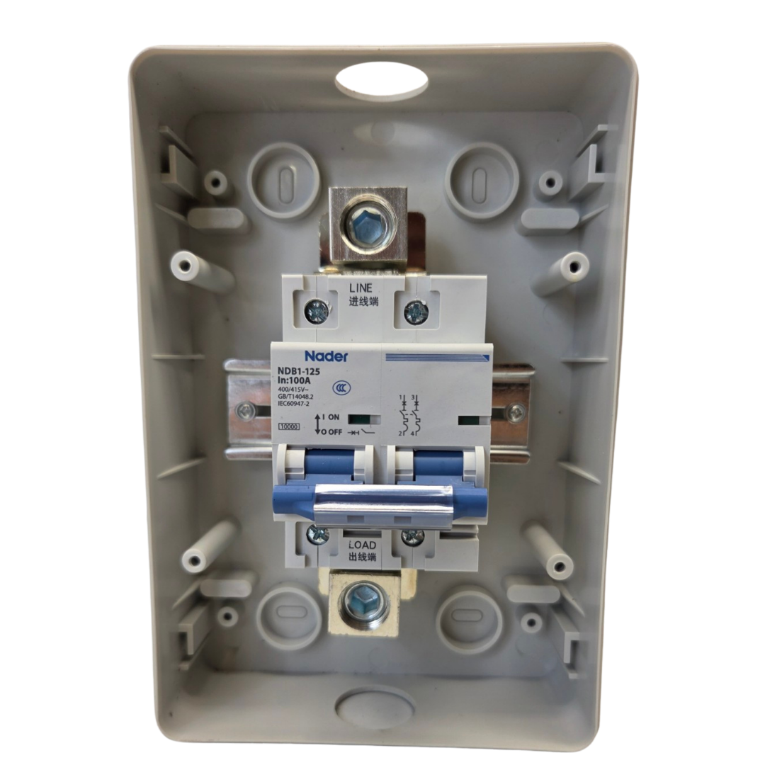Nader NDB1-125 (100A) Weatherproof Isolator Assembly Weatherproof Electrical Isolator / Disconnect Switch Enclosure