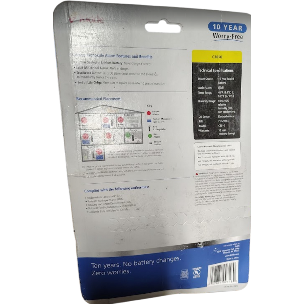Kidde C3010 Carbon Monoxide Alarm