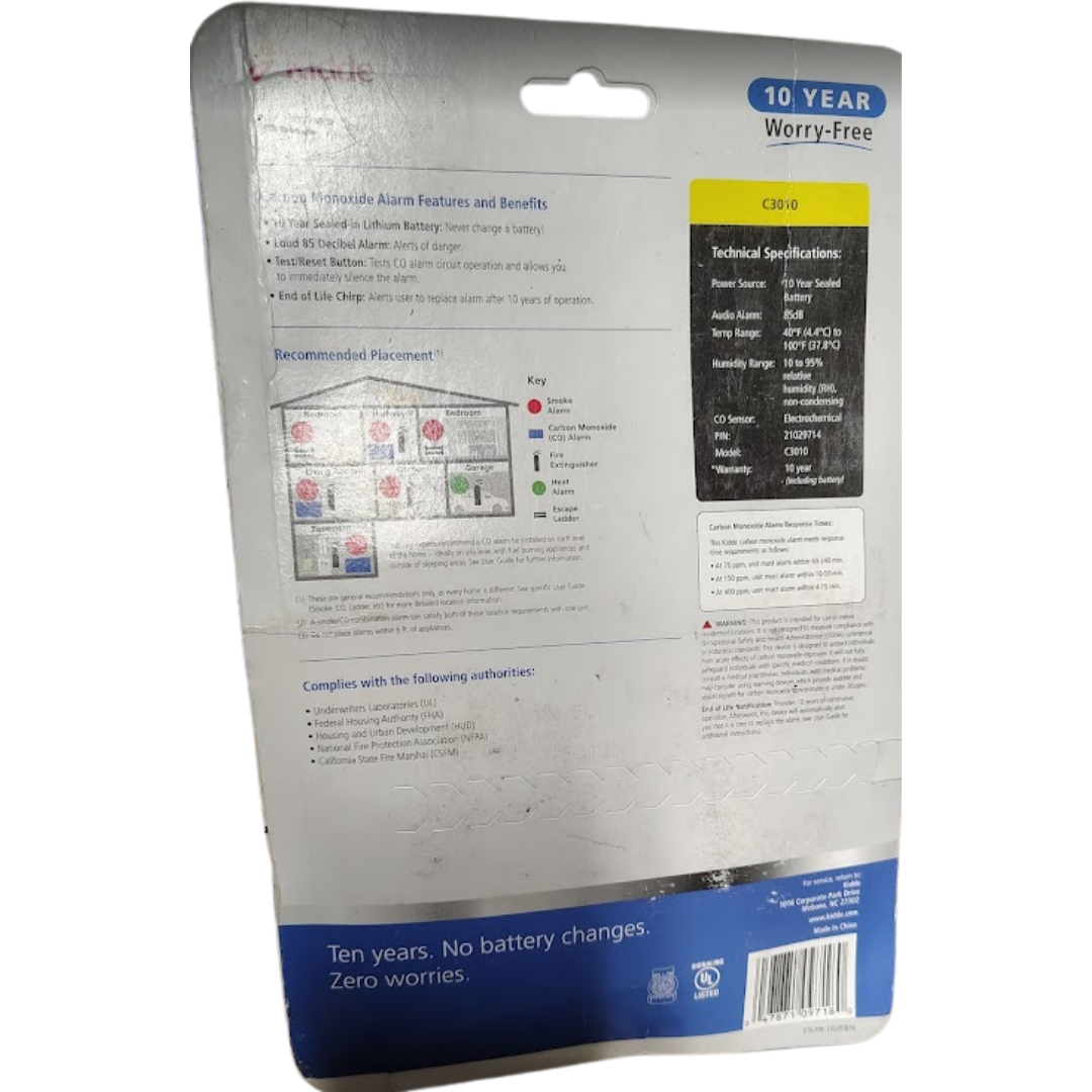 Kidde C3010 Carbon Monoxide Alarm