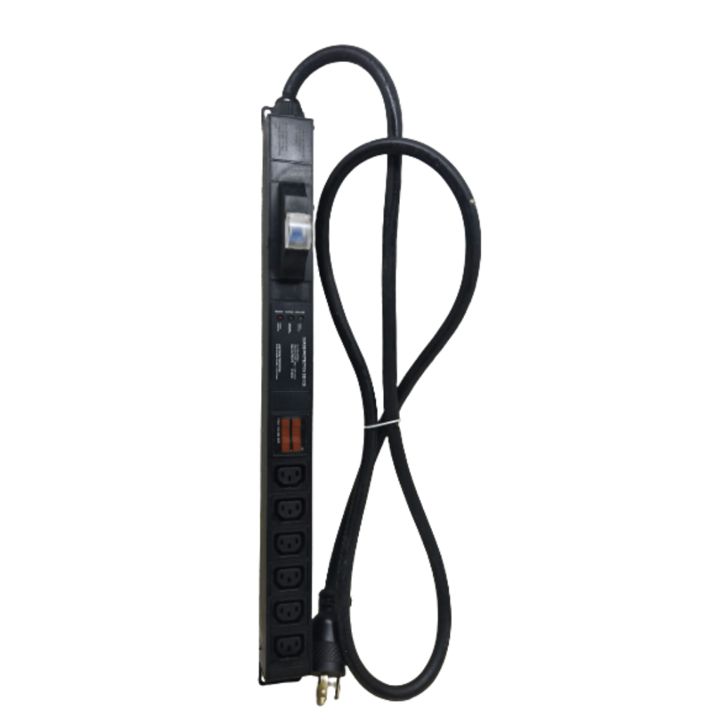 Gelongtu C13-08-D Meter SPD Function with L6-30p Plug 30A 240V 6 Way PDU for Internet Data Center (FJ-NZEU-4Y7D)