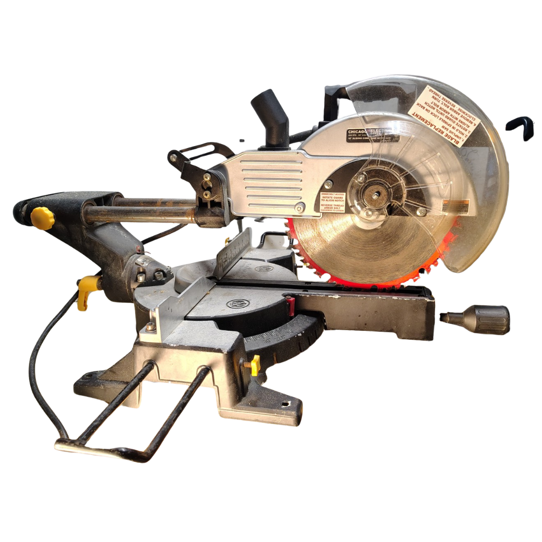 Chicago Electric Power Tools 61970 12 in. Dual-Bevel Sliding Compound Miter Saw