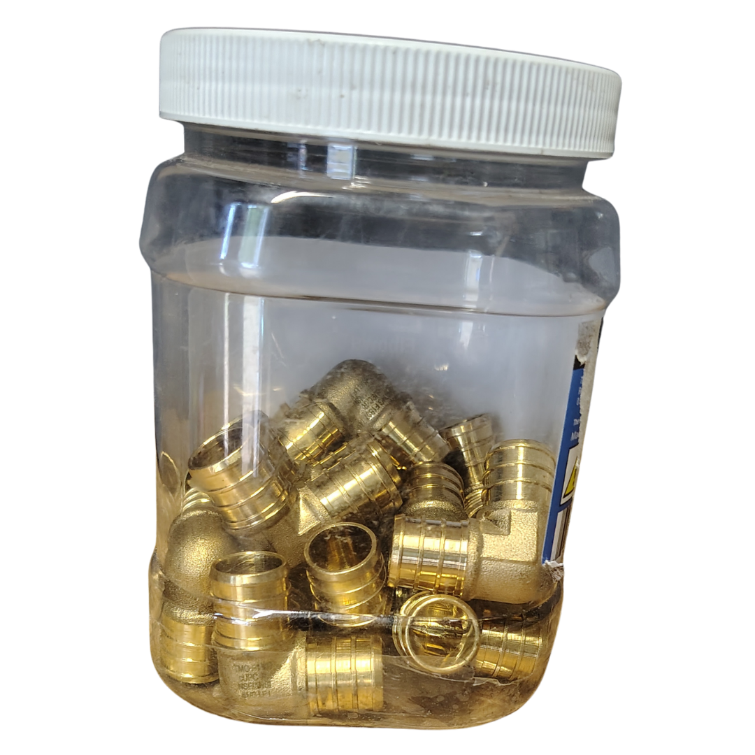 Apollo 3/4 in. Brass PEX-B Barb 90° Elbow Pro Pack, 25-Pack PEX Elbow Fitting