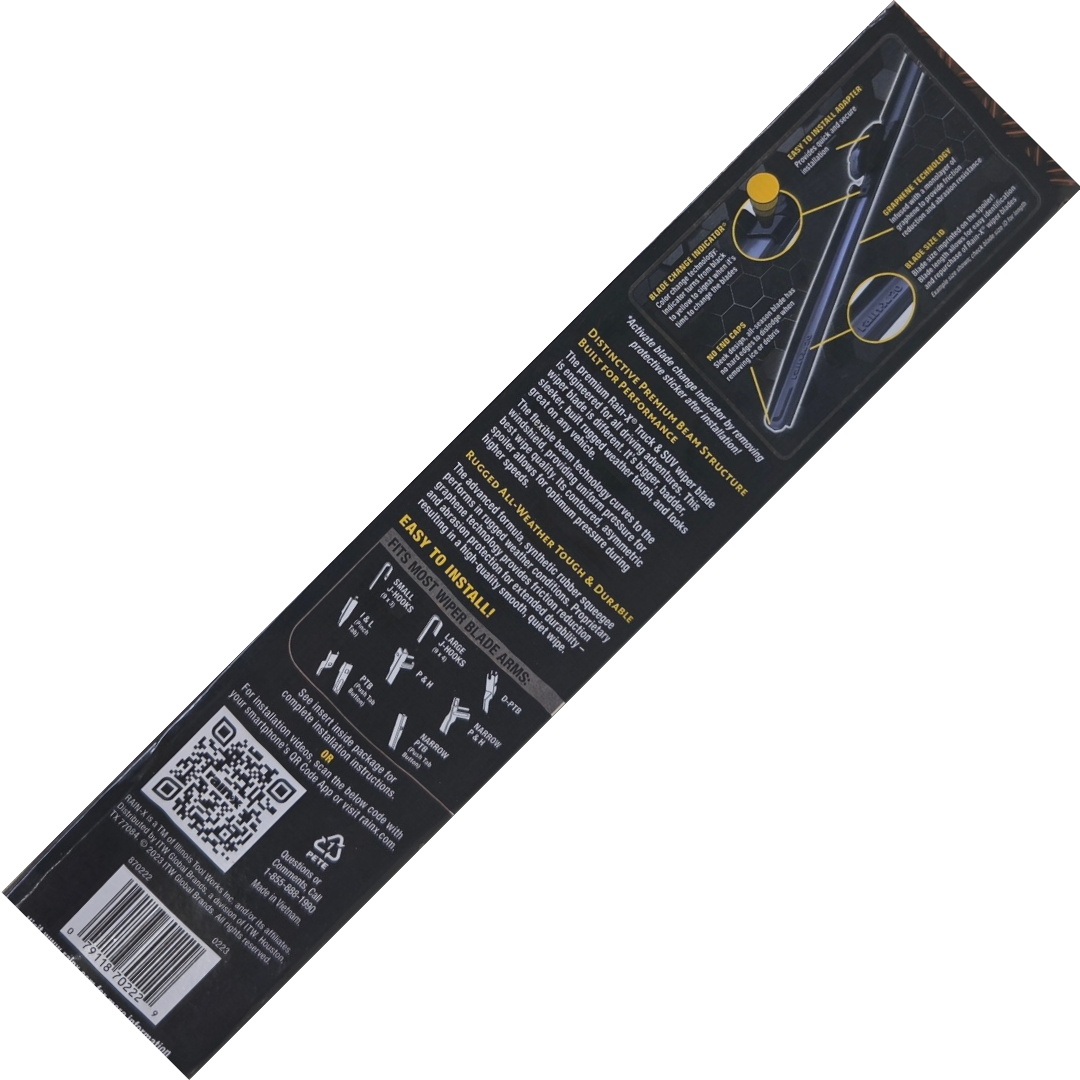 Rain-X 770222 22-Inch Premium Beam Windshield Wiper Blade