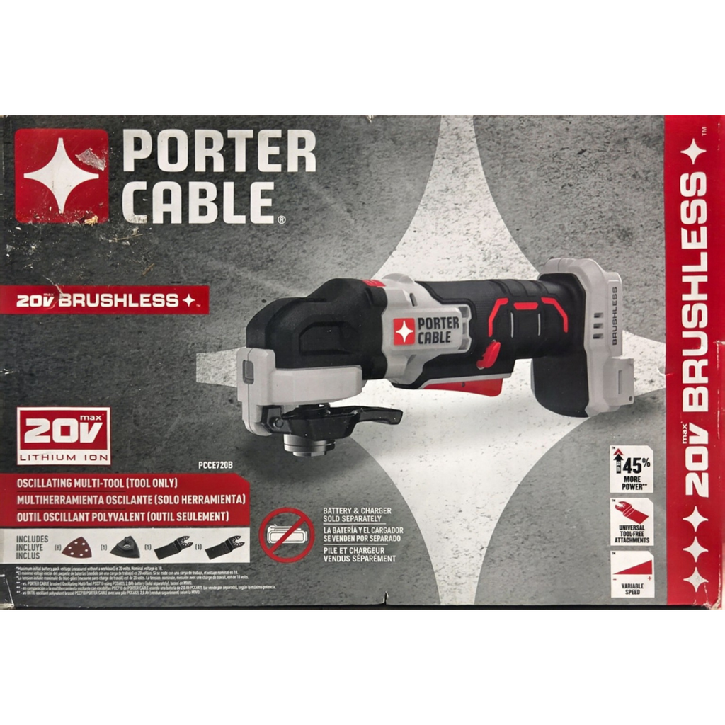 PORTER-CABLE PCCE720B 20V MAX Brushless Oscillating Multi-Tool (Tool Only)