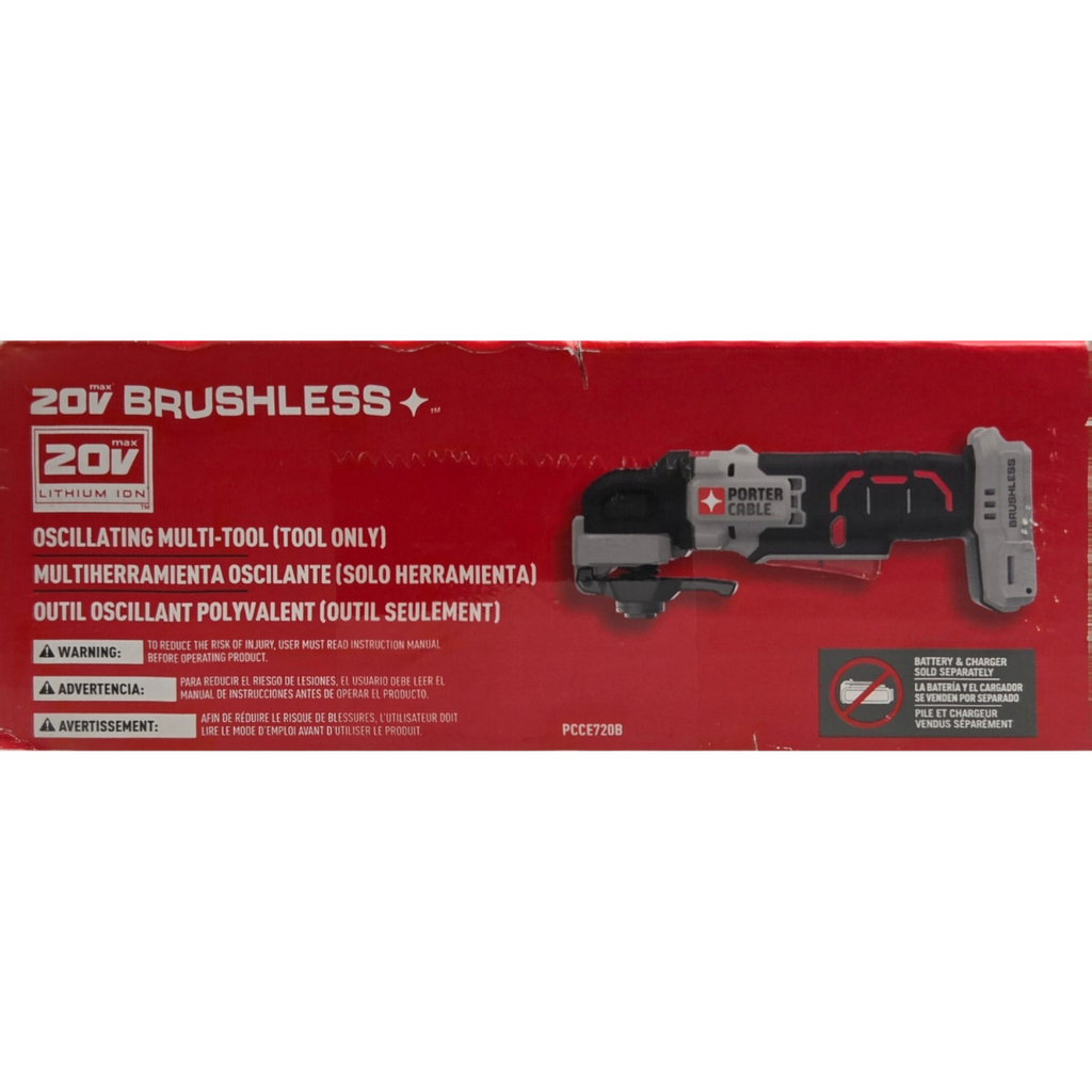 PORTER-CABLE PCCE720B 20V MAX Brushless Oscillating Multi-Tool (Tool Only)