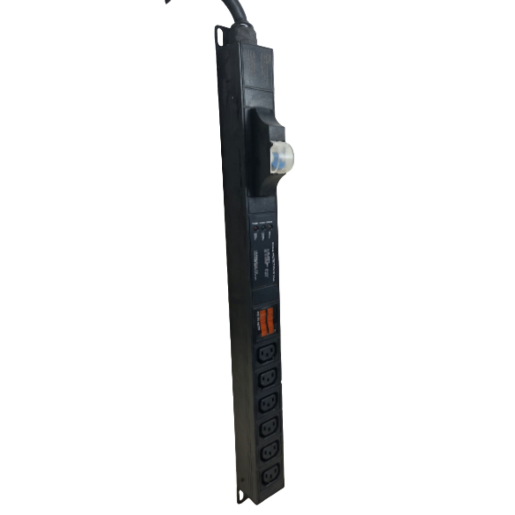 Gelongtu C13-08-D Meter SPD Function with L6-30p Plug 30A 240V 6 Way PDU for Internet Data Center (FJ-NZEU-4Y7D)