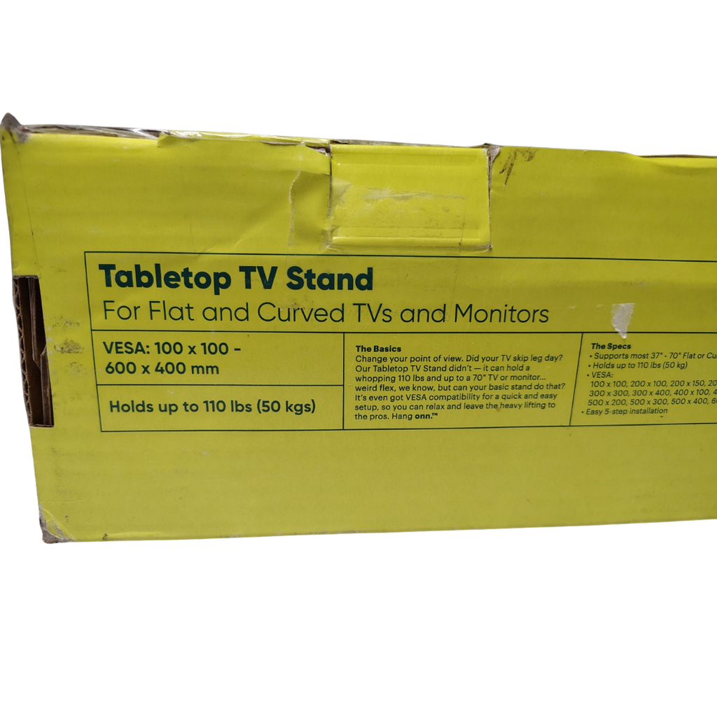 onn. Tabletop TV Stand for 37"–70" TVs Tabletop TV Stand / Universal TV Base