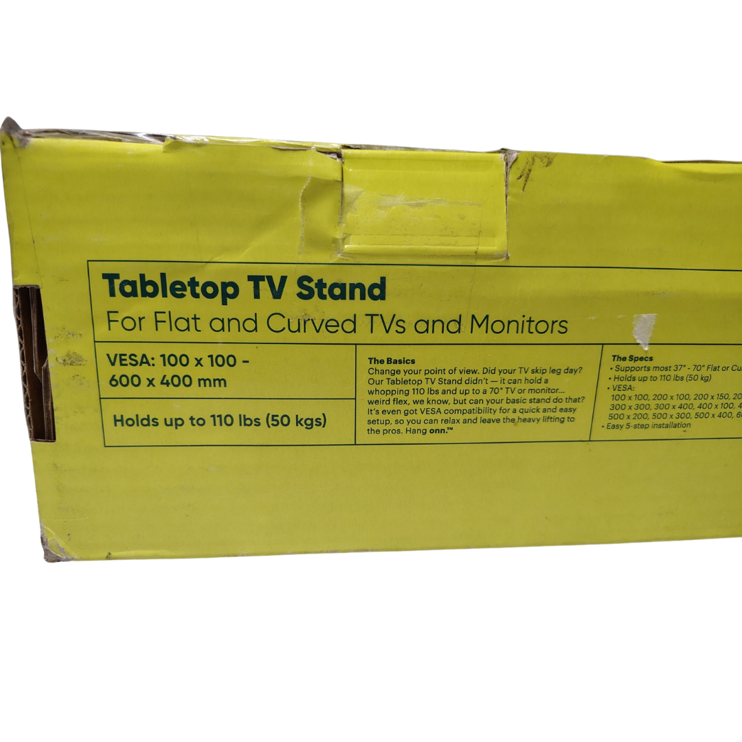 onn. Tabletop TV Stand for 37"–70" TVs Tabletop TV Stand / Universal TV Base