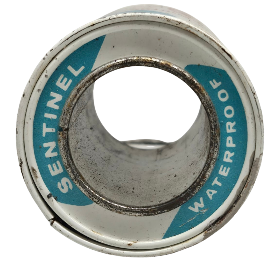 Sentinel Handy-Three Waterproof Adhesive Tape (3 Widths, 1 Yard Tin) Vintage Adhesive Tape Dispenser Tin / General Purpose Waterproof Adhesive Tape