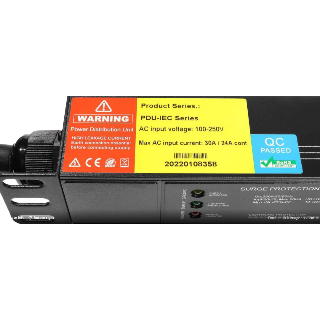 Valiant Power PDU-IEC Series Metered Rack PDU Rack Mount Power Distribution Unit (PDU) with Surge Protection