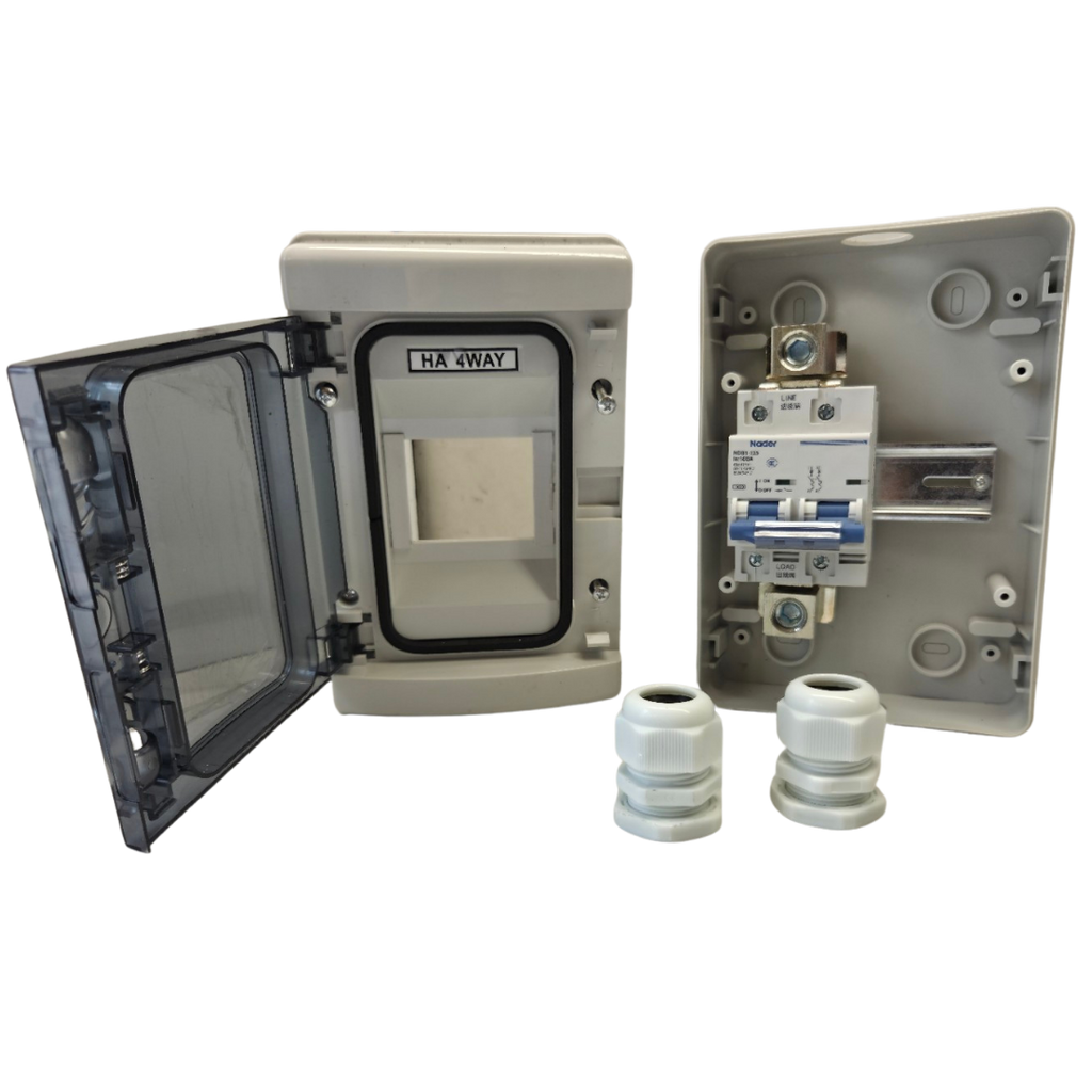 Nader NDB1-125 (100A) Weatherproof Isolator Assembly Weatherproof Electrical Isolator / Disconnect Switch Enclosure