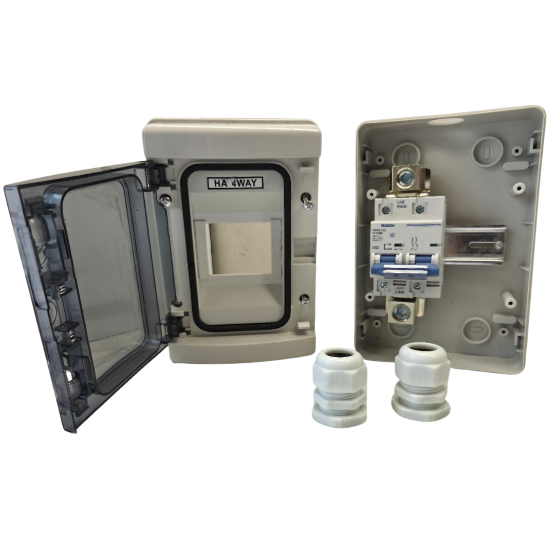 Nader NDB1-125 (100A) Weatherproof Isolator Assembly Weatherproof Electrical Isolator / Disconnect Switch Enclosure