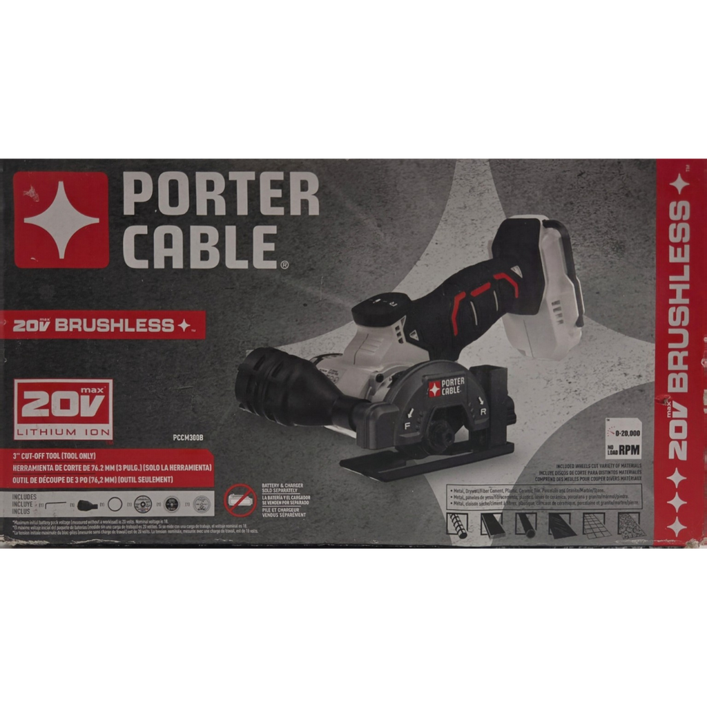 PORTER-CABLE PCCM300B 20V MAX Brushless 3-inch Cordless Cut-Off Tool (Tool Only)