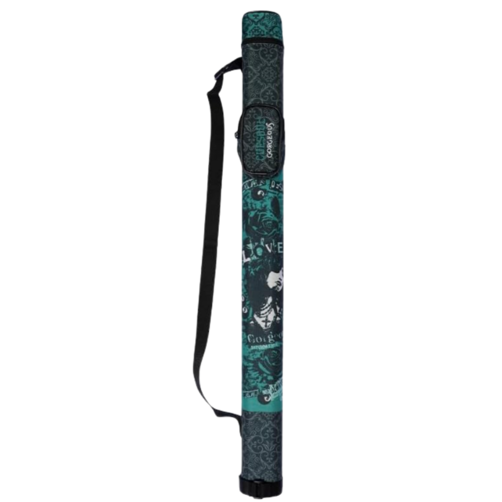CUESOUL GORGEOUS Series 1 Butt / 1 Shaft Hard Cue Case (Green Design) Billiard Cue Case