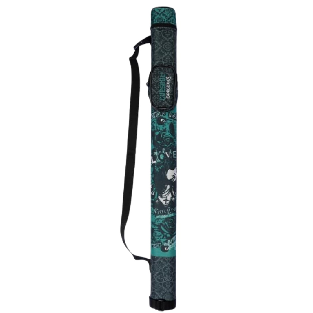 CUESOUL GORGEOUS Series 1 Butt / 1 Shaft Hard Cue Case (Green Design) Billiard Cue Case