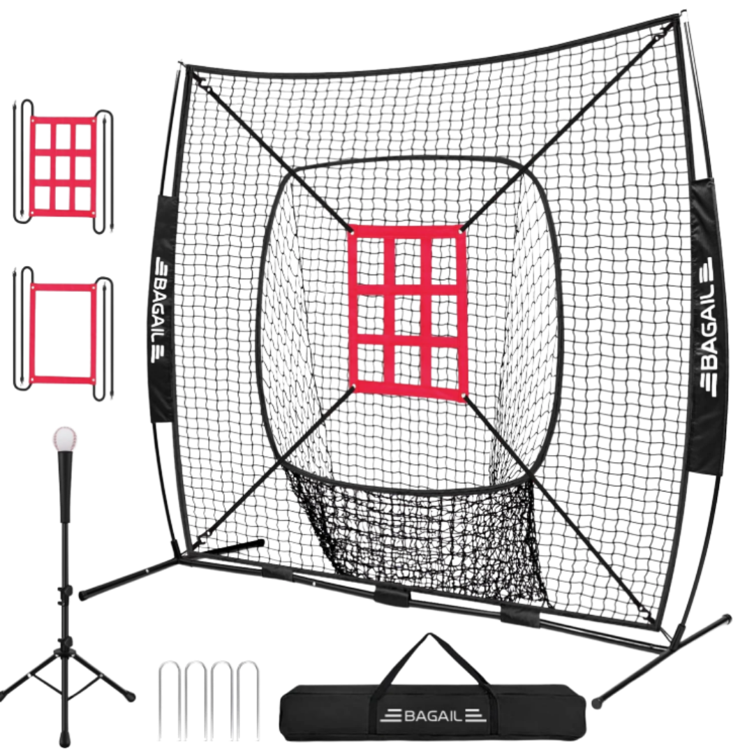 BAGAIL BN03-Black Baseball & Softball Practice Net