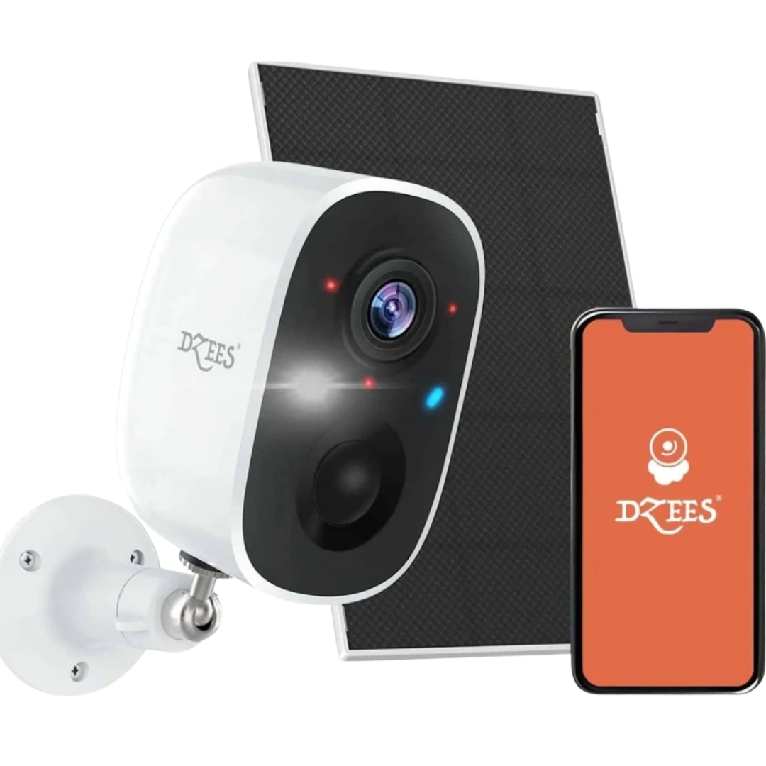 Dzees CG6K Wire-Free Smart Security Camera System with Solar Panel