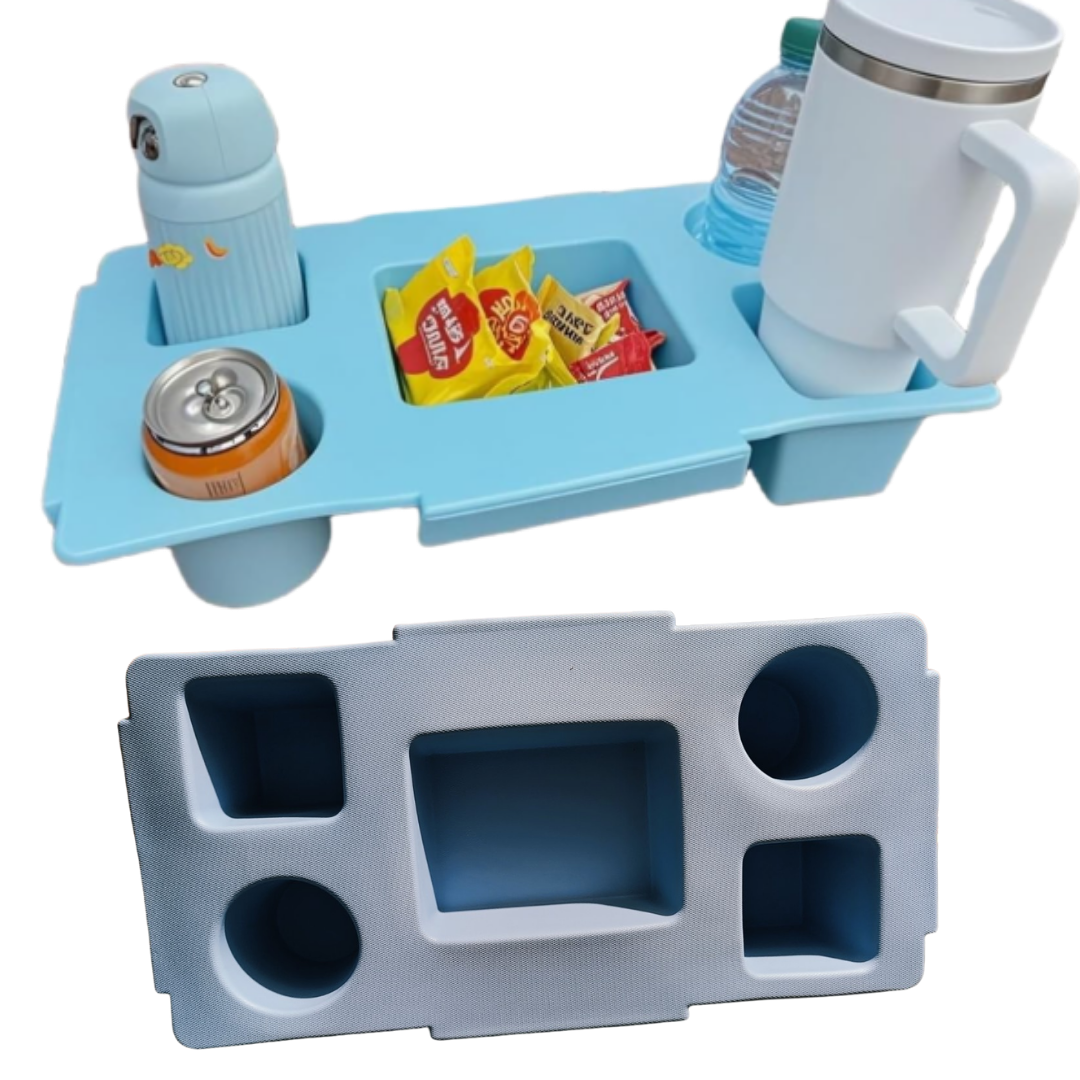 MGARDENMYI Top Cup Phone Holder Traveling Tray (Blue, XL) Travel Tray