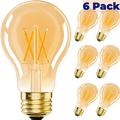 MorningLight A19 Vintage LED Bulb 6-Pack LED Light Bulb