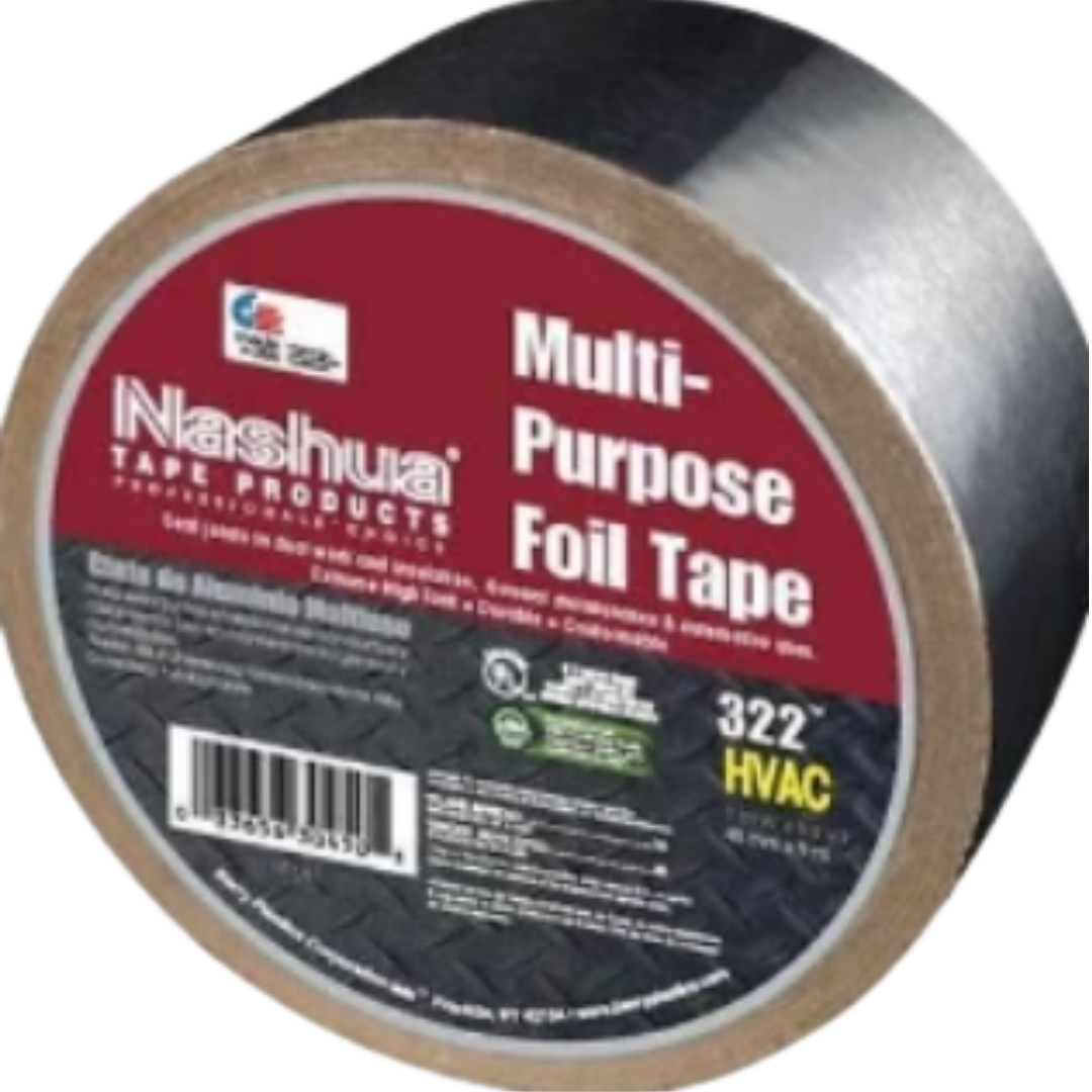 Nashua Tape 322 Multi-Purpose HVAC Foil Tape 1.89 in x 50 yd HVAC Foil Tape