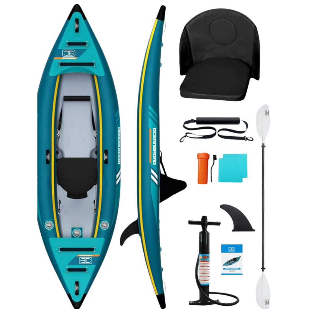 OCEANBROAD V1-320 1-Person Inflatable Sit-in Kayak Inflatable Sit-in Kayak