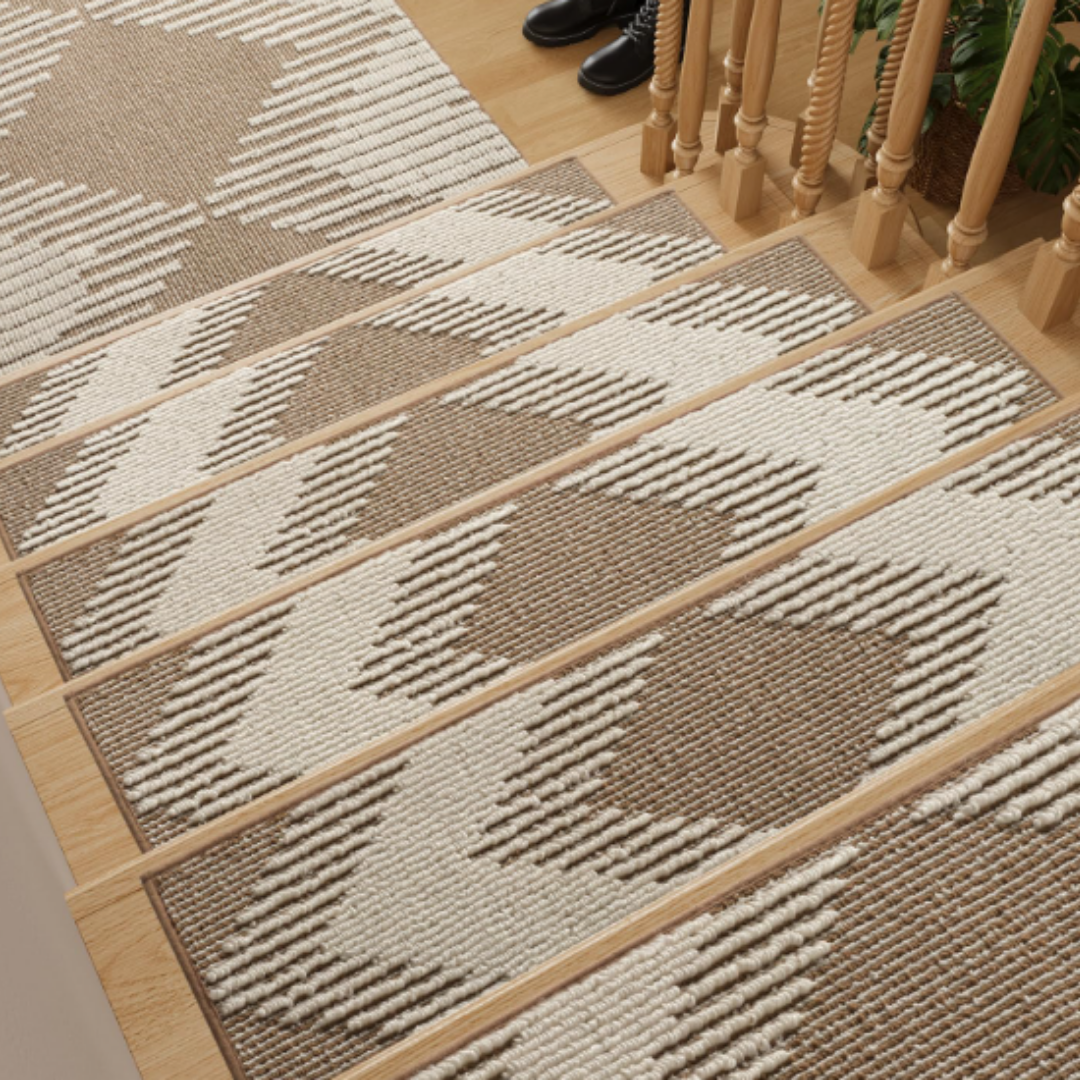 PADOOR Stair Treads Carpet Mats (15-Pack) Stair Tread Mats / Non-Slip Stair Carpet Covers